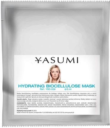 Yasumi Hydrating Biocellulose Mask Maska Biocelulozowa Nawilżająca 8ml