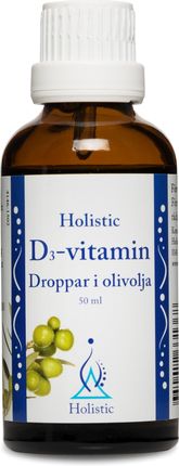 Holistic D3-vitamin Droppar i olivolja Witamina D3 i oliwa z oliwek 50ml 