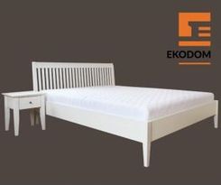 Ekodom Łóżko Drewniane Glamour Olcha Naturalna 90X200 Szuflada 2/3 Długości