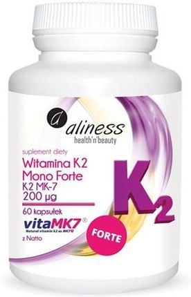 Medicaline Witamina K2 MK-7 FORTE 200 µg z Natto D3 60 kaps.