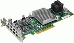 Supermicro 8 internal ports, low-profile, 12Gb/s per port- Gen-3, 63HDD - RAID 0,1,10 (AOCS3008LL8I)