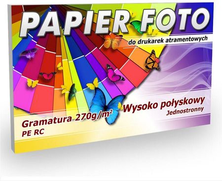 PapierDoZdjęć Papier Foto 9x13cm 270g/m2 100ark Wysoko połyskowy PE RC (PF270WPPE9)