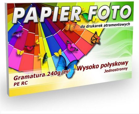 PapierDoZdjęć Papier Foto 10x15cm 240g/m2 100ark Wysoko połyskowy PE RC (PF240WPPE10)