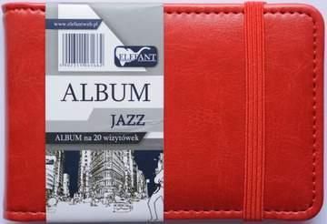 ELEFANT Album Jazz na 20 wizytówek A7 czerwony