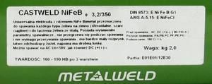 Metalweld Elektroda do żeliwa CASTWELD NiFeB 3,2mm ELEEŻM32C