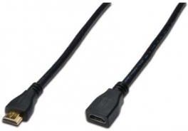 ASSMANN Przedłużacz HDMI Highspeed Ethernet V 1.4 3D GOLD A M/Ż 5m