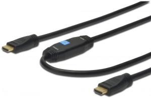 ASSMANN Kabel HDMI z wzmacniaczem, HDMI A /M (wtyk) - HDMI A /M (wtyk) 15m standard 1.4 czarny.