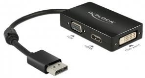 Delock Adapter Displayport 1.1 ->HDMI/VGA/DVI 16cm