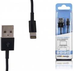 Whitenergy Kabel do transferu danych USB iPHONE 5, 30cm, czarny