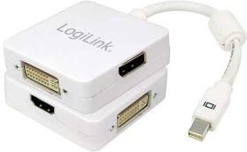 LogiLink Adapter 3w1 MiniDisplayport do HDMI/DVI/Display port