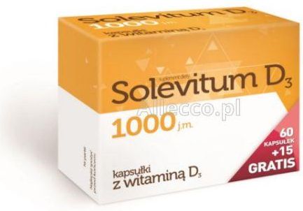 Solevitum D3 1000 j.m. 60 kaps. + 15 kaps.