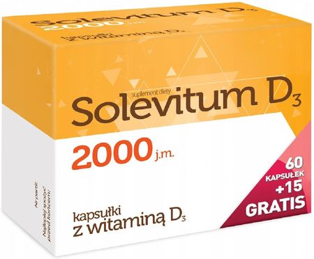 Kapsułki Solevitum D3 2000 j.m. 60 szt. + 15 szt.