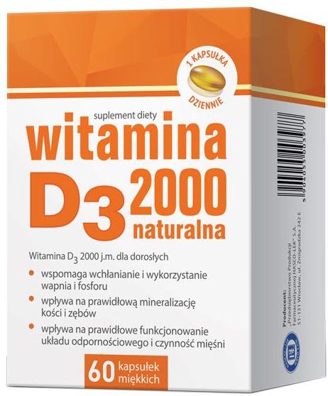 Witamina D3 Naturalna 2000 Jm 60 Kaps