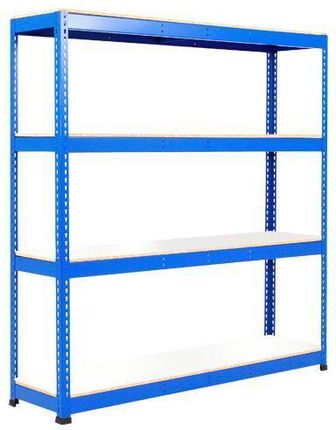 Manutan Regały metalowe 198x152,5x73 91,5cm 340kg półkę 4 półki z laminatu niebieskie Rapid 1 (1191591423)