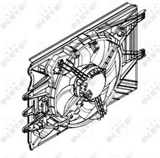 NRF47594 WENTYLATOR CHLODNICY FIAT 500L JTD MULTI NRF