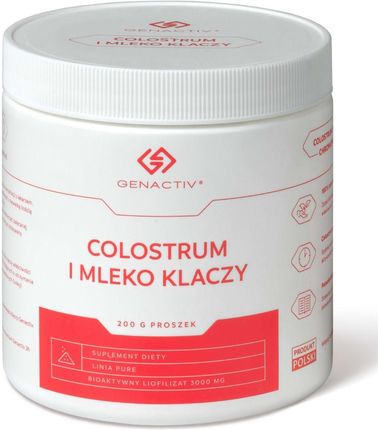 Genactiv Colostrum i Mleko Klaczy (Immuno Colostrum EQ) proszek, puszka 200 g