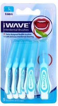 Iwave Interdental Care Szczoteczki Międzyzębowe z Osłonką S 0,6mm Blue Easy 5 szt.