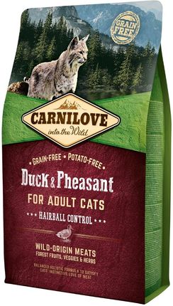 Carnilove Cat Duck & Pheasant Hairball Control 2kg