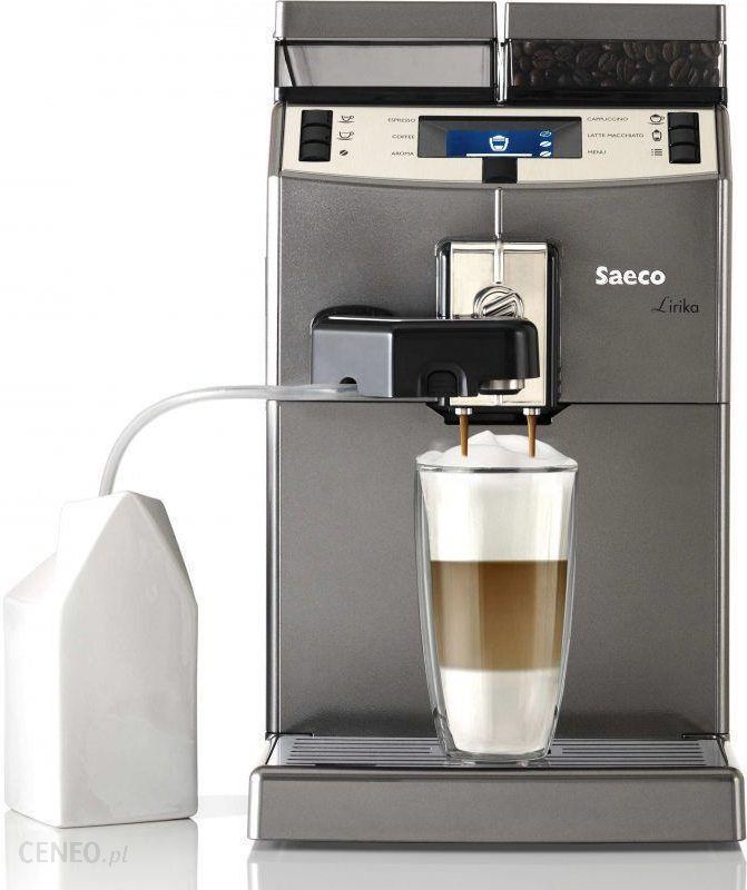  „Saeco Lirika“ „One Touch Cappuccino RI9851 / 01“ pilkos kavos aparatas