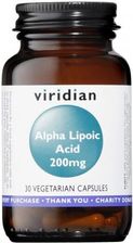 Aminokwasy Viridian Alpha Lipoic Acid ALA 200mg Kwas alfa liponowy 30 kaps. - zdjęcie 1