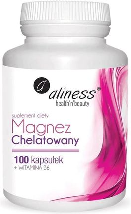 Aliness Magnes chelatowany 560 mg + Witamina B6 100 kaps.
