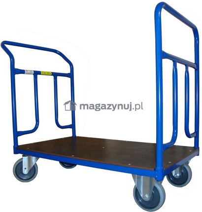 Magazynuj.pl Wózek platformowy dwuburtowy, platforma z blachy. Wym: 1000x600mm (Ładowność: 300kg) (wiz2bkb10602)
