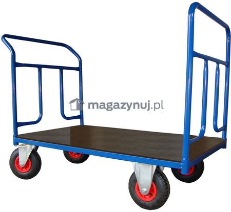 Magazynuj.pl Wózek platformowy dwuburtowy. Wym: 1200x700mm (Ładowność: 300kg) (wiz2bks12702)