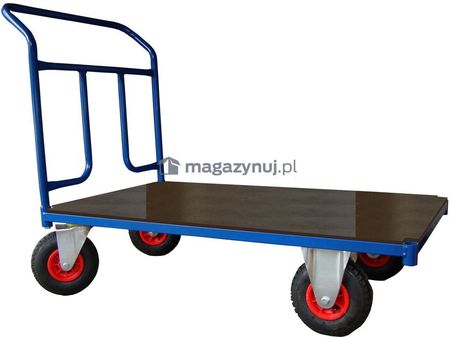 Magazynuj.pl Wózek platformowy jednoburtowy, platforma z blachy. Wym: 1200x700mm (Ładowność: 600kg) (wiz1bkb12704)