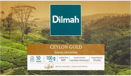 Dilmah Ceylon Gold Herbata czarna klasyczna 100 g (50 torebek)