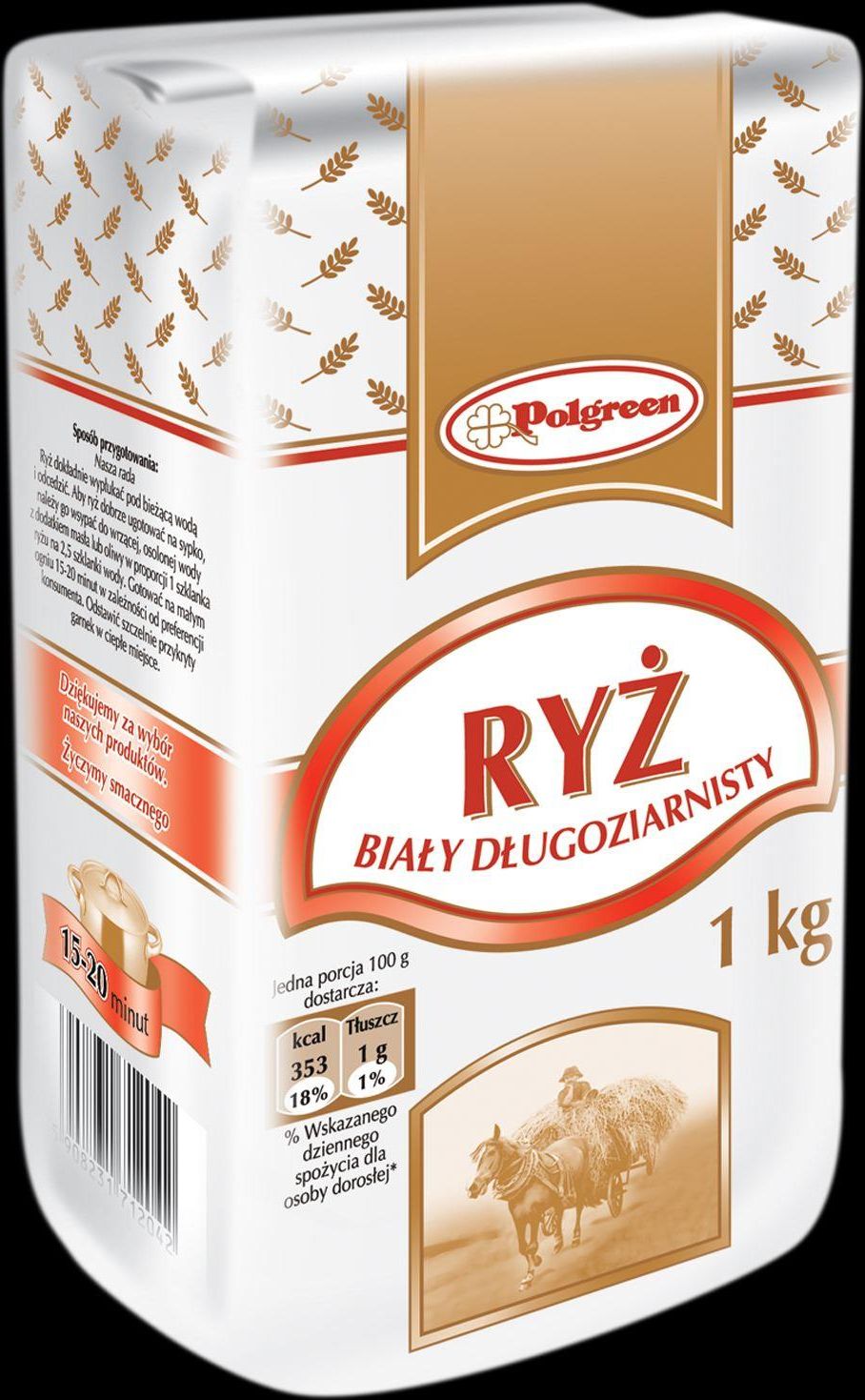 Polgreen Ryż biały długoziarnisty 1 kg - Ceny i opinie - Ceneo.pl