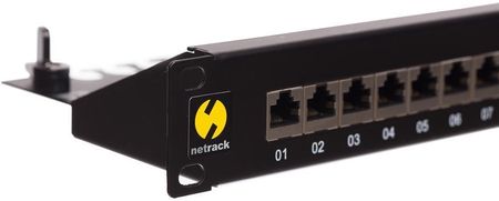 NetRack patchpanel wyposażony 19" 24-porty kat. 6A FTP Krone IDC (10419)