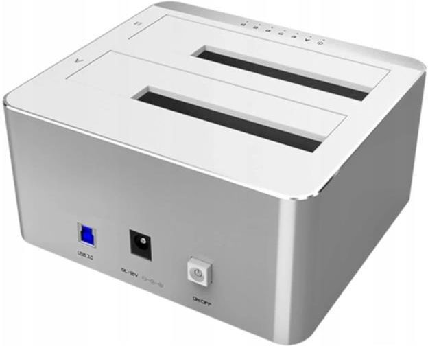 Unitek Stacja dokująca dla dysku twardego Y-3026 Dual HDD USB 3.0 Srebrny (Y3026)