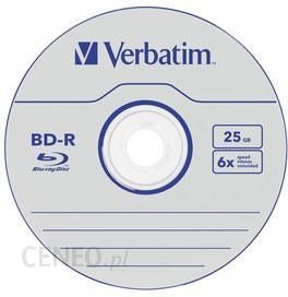 Verbatim 25 szt. BD-R Blu-Ray 25GB 6x Speed Datalife No-ID Cakebox (43837)