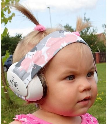 EciPeci  Słuchawki ochronne wygłuszające dla dzieci i niemowląt Motylki róż