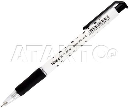 TOMA Długopis automatyczny czarny Super-Fine TO-069