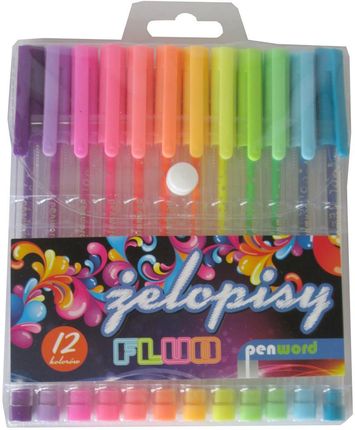 Penword Długopis Żelowy 12 Kolorów Fluo 2012-12