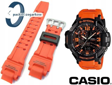 Casio Pasek do zegarka Pomarańczowy GA-1000-4A10448982