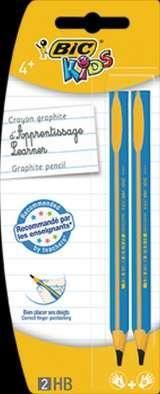 Ołówek grafitowy Bic Kids trójkątny Beginners 2 sztuki mix kolorów