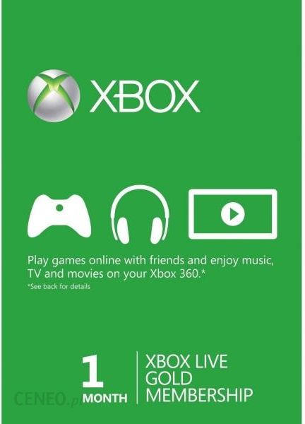 Marked Employee Do my best Microsoft Xbox Live Gold 1 miesiąc - Karta Pre-paid / Podarunkowa - Ceny i  opinie - Ceneo.pl