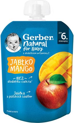 Gerber Deserek W Tubce Jabłko Mango dla niemowląt po 6 miesiącu 80g