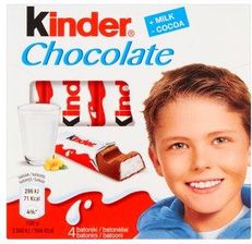 Zdjęcie Kinder Chocolate Batoniki Z Mlecznej Czekolady Z Nadzieniem Mlecznym 50G 4 Batoniki - Brwinów