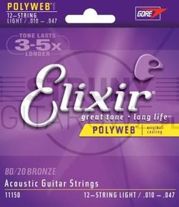 Elixir PolyWeb 80/20 Bronze 10-47 12-String Light (11150)