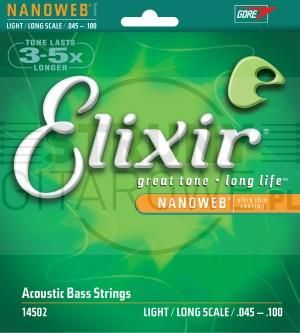 Elixir NanoWeb 4-String Acoustic 45-100 Light/Long Scale (14502)
