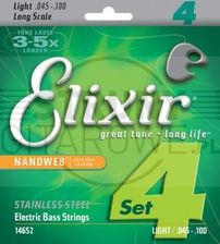 Elixir NanoWeb 4-String 45-100 Light / Long Scale / Stainless Steel (14652)