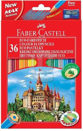 Faber Castell Kredki Zamek 36-Kol. + Temperówka Op. Kartonowe (120136Fc)