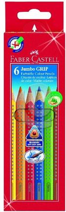 Faber Castell Kredki Ołówkowe Jumbo Grip 6 Kolorów W Opakowaniu Kartonowym (110906Fc)