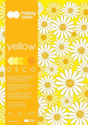 HAPPY COLOR Yellow Blok Deco A4/20 kartek