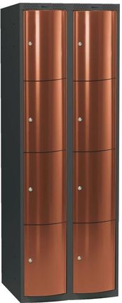 AJ Ekskluzywne szafy osobiste 2x4 schowkim Kolor Drzwi: Miedziany metalizowany (1311052)