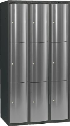AJ Ekskluzywne szafy osobiste 3x3 schowki Kolor Drzwi: Jasny szary metalizowany (1311353)