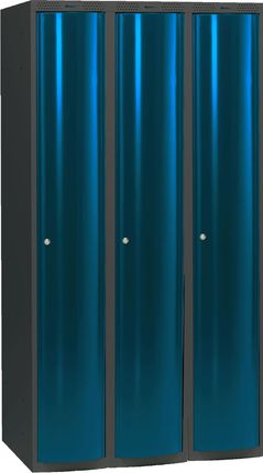 AJ Szafa do przebieralni 3x1 schowek w pionie Kolor drzw: Niebieski metalizowany (1311157)